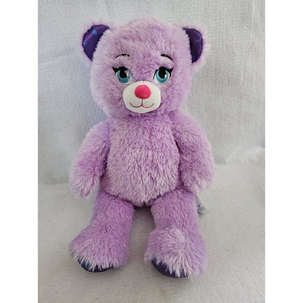 Build A Bear Disney Frozen Anna Plush Purple Sparkle 16” Stuffed Bear